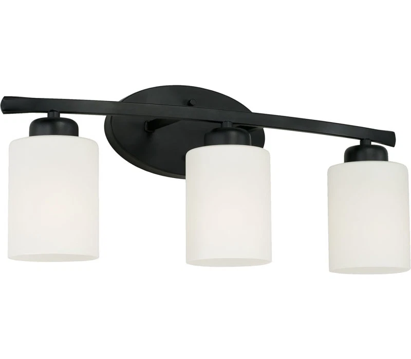 Tocador HomePlace 115231MB-338 Dixon, 3 luces 300 vatios totales, negro mate Foto 1 de 1