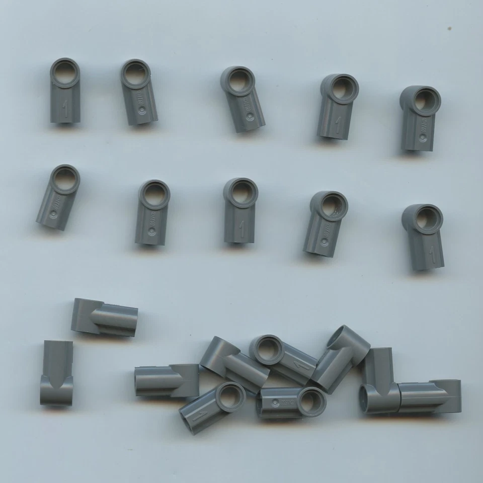 LEGO x 20 Dark Bluish Gray Technic, Axle and Pin Connector Angled #1 32013 - Image 1 of 1