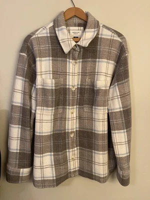 Camisa AMERICAN EAGLE AE FLEECE XADREZ SHACKET FEMININA Grande G BOTÃO SUPER MACIO - Imagem 1 de 4