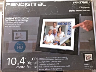 10.4 Inch Digital Photo Frame In Original Box - Panttouch - Includes Wood Frame - Image 1 of 4