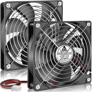 120mm x 25mm 12V Fan 2 Pin Dual Ball Bearing, 5 Inch 12volt DC Brushless Cool... - Picture 1 of 7