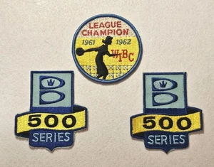 Lot of 3 - 1961-'62 WIBC Women's Intn'l Bowling Patch + (2) 500 Series Patches - Picture 1 of 8