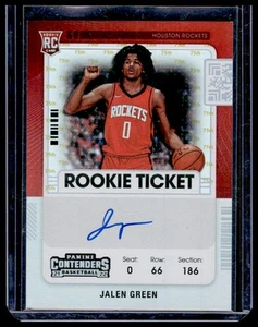 2021-22 Panini Contenders Jalen Green RC On Card Auto 75th Ticket SP #102 - Picture 1 of 2