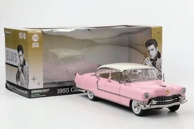 1:18 Greenlight Elvis 1955 Cadillac Fleetwood Series 60 Rosa Moviecar 12950 - Immagine 1 di 4
