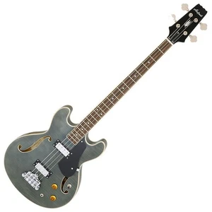 Acoustic Electric Bass Guitar Aria Pro II TAB-Classic/FM SBK See-Through Black - Picture 1 of 3