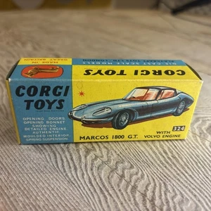 VINTAGE CORGI TOYS 324 MARCOS 1800 GT - ORIGINAL BOX ONLY  - Picture 1 of 9