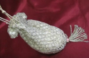 19C. ANTIQUE LADIES WOMENS HAND SEWN POUCH PURSE BAG GLASS BEADS  - Picture 1 of 11