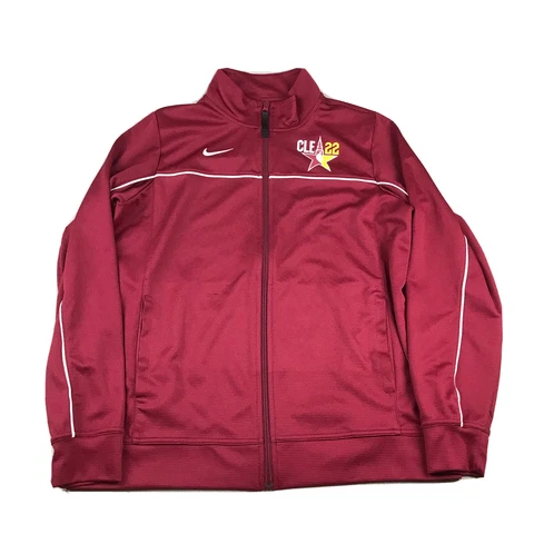 Nike Cleveland Cavaliers Jacket Mens Large Red DriFit Full Zip NBA Track 2022 Cover