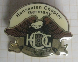 HASEATEN CHAPTER GERMANY / HOG / HARLEY DAVIDSON ........... Motorrad Pin (308d) - Picture 1 of 1