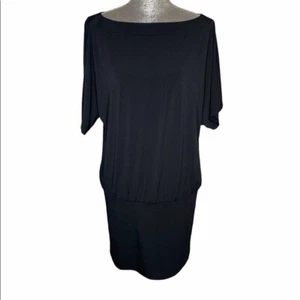 NWT! White House Black Market Dolman Sleeve Black Dress S - Picture 1 of 4
