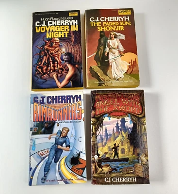 C J Cherryh Vintage Science Fiction Fantasy First Printing Bulk Lot of 4 Books - Image 1 of 4