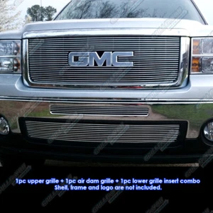 Fits 2007-2013 GMC Sierra 1500 New Body/07-10 Denali Billet Grille Insert Combo - Foto 1 di 4
