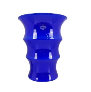 HOLMEGAARD Vase Karen Blixen blau Glas Anja Kjaer 17 cm Dänemark Glasvase - Picture 1 of 5