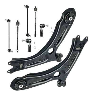 8pc Front Lower Control Arm Sway Bar Tie Rods Kit For Volkswagen Jetta 2011-2018 Foto 1 de 4