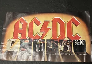 1980’s AC/DC Promo Poster Atlantic Records 17” X 30” - Picture 1 of 3
