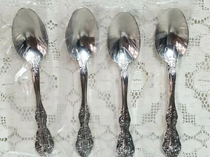 Oneida Michelangelo Teaspoons 6" Ultra Premium 18/10 Stainless New Set 4 - Picture 1 of 10