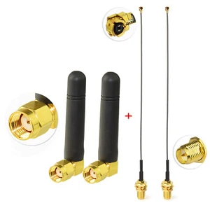 2 x 900 MHz 1800 MHz 2 dBi GSM HSUPA HSDPA antenne RP-SMA &U.FL IPEX mini câble PCI - Photo 1/9