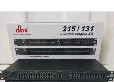 DBX 215 2-Channel Graphic Equalizer + 1 x Pair XLR Cables + 4 x Cage Nuts - Image 1 of 4