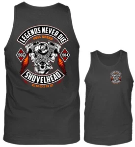 Canotta Legends Never Die Bikers Vintage Classica Moto Grafica - Foto 1 di 8
