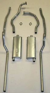 1955 1956 55 56 CHEVY HARDTOP DUAL EXHAUST SYSTEM, ALUMINIZED STEEL - Picture 1 of 1