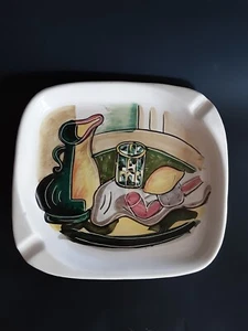 Vintage Italian Pottery Ashtray Signed - Picture 1 of 7