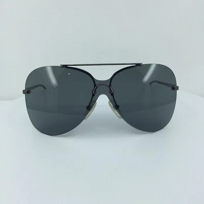 Novos óculos de sol Christian Dior escudo aviador lentes C. Gunmetal e cinza Áustria - Imagem 1 de 4