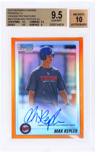 2010 Bowman Chrome #BCP203B Max Kepler Prospect Orange Refractor /25 BGS 9.5/10