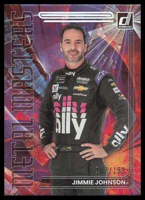 2023 Donruss Racing Metal Masters Holographic #MM8 Jimmie Johnson #107/199 - Image 1 of 2