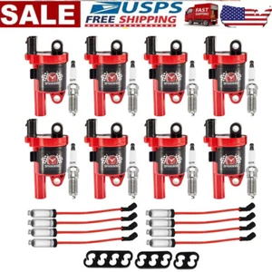 8Pack Ignition Coil+Spark Plug+Wire Set For Chevy Silverado 1500 GMC Tahoe UF742 - Bild 1 von 24