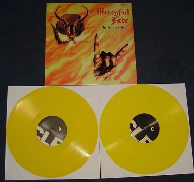 Mercyful Fate "Hell's Preacher" Yellow Double Gatefold LP King Diamond Slayer - Image 1 of 4