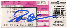 Deion Sanders Autographed Atlanta Braves 4/21/1993 @ Marlins Ticket BAS 37180