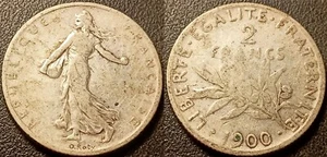 France - IIIème République - 2 francs semeuse argent 1900 TB- RARE ! F.266/4 - Picture 1 of 1