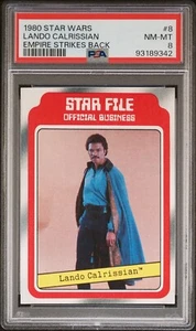 1980 Topps Star Wars Empire Strikes Back #8 Lando Calrissian "Star File" (PSA 8) - Picture 1 of 1