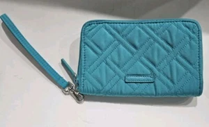 Vera Bradley RFID Grab & Go Wristlet Turquoise Sea New - Picture 1 of 21