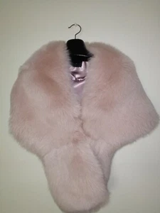 Saga Furs Pink Fox Fur stole/cape/capelet/shawl - Brand new with tags - Picture 1 of 6