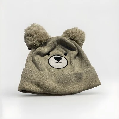 Antiguo sombrero tejido de invierno con orejas de oso lindo azul marino para niños pequeños, grande Foto 1 de 4