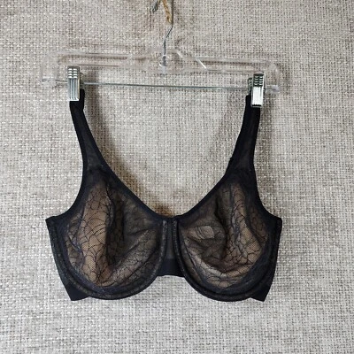 Sujetador con aros Wacoal All Edge de encaje 855341 negro sin forro para mujer 34DDD USADO EN EXCELENTE ESTADO Foto 1 de 4
