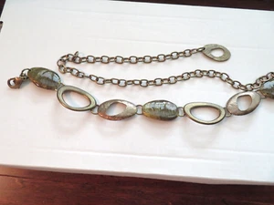 CHICOS ANTIQUE BRASS CHAIN BELT 40" - Picture 1 of 3
