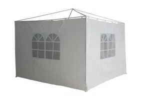 TrendLine Seitenteile für Pavillon 3x3 m weiß 2 Stk Klettverschluss Gartenzelt - Bild 1 von 1