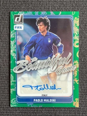 Paolo Maldini 2024-25 Panini Donruss El Hermoso Juego Auto Dragón Escala 14/99 Foto 1 de 2