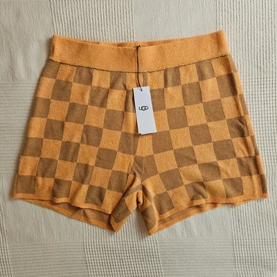 UGG Maliah Corto L Marrón Naranja Tejido a Cuadros Salón Informal Acogedor Lindo Foto 1 de 4