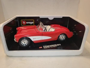 Burago 1/18 1957 Chevrolet Corvette Red - Picture 1 of 8