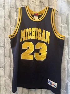 Michigan Wolverines #23 Jersey – Majestic L– 90s NCAA Vintage Made In USA - Picture 1 of 12