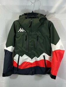 Kappa Women Green Multi Patterned Poly Outerwear Hooded Zip Size Small - Picture 1 of 6