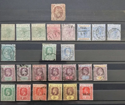 Lote de sellos clásicos de Santa Elena usados y MH, primer relleno espacial Foto 1 de 3