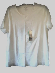 Ladies White Knit Cotton Top Size XL )16-18) NEW - Picture 1 of 2