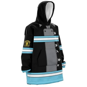 Fire Force Hoodie Decke Oversized Tragbar Weich Warm Kuschelig Anime Geschenk - Bild 1 von 6