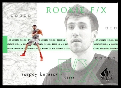 2013-14 SP Authentic 2001-02 Rookie F/X Film Sergey Karasev Rookie College Card - Image 1 of 2