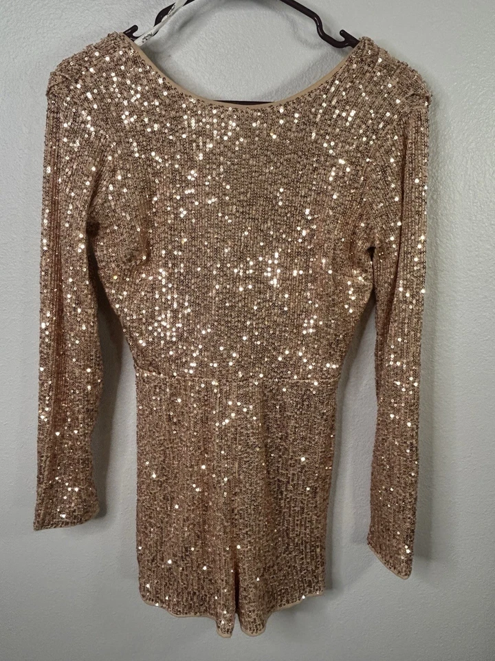 Papaya Sequin Romper size Small NWT - Image 1 of 4