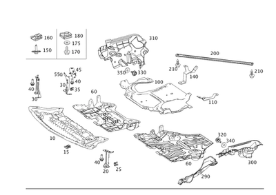 Protección debajo del cuerpo original Mercedes-Benz 212-524-03-01 Foto 1 de 2